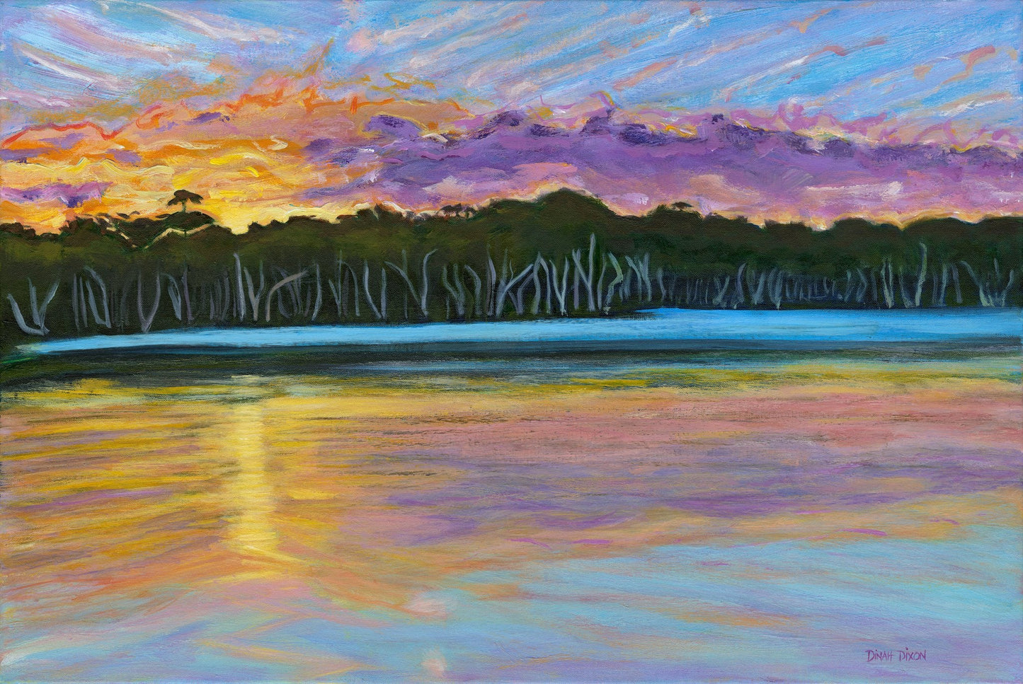 At the end of the Day | Lake Ainsworth - Original Art - Gold Coast Gallery Of ArtDinah Dixon