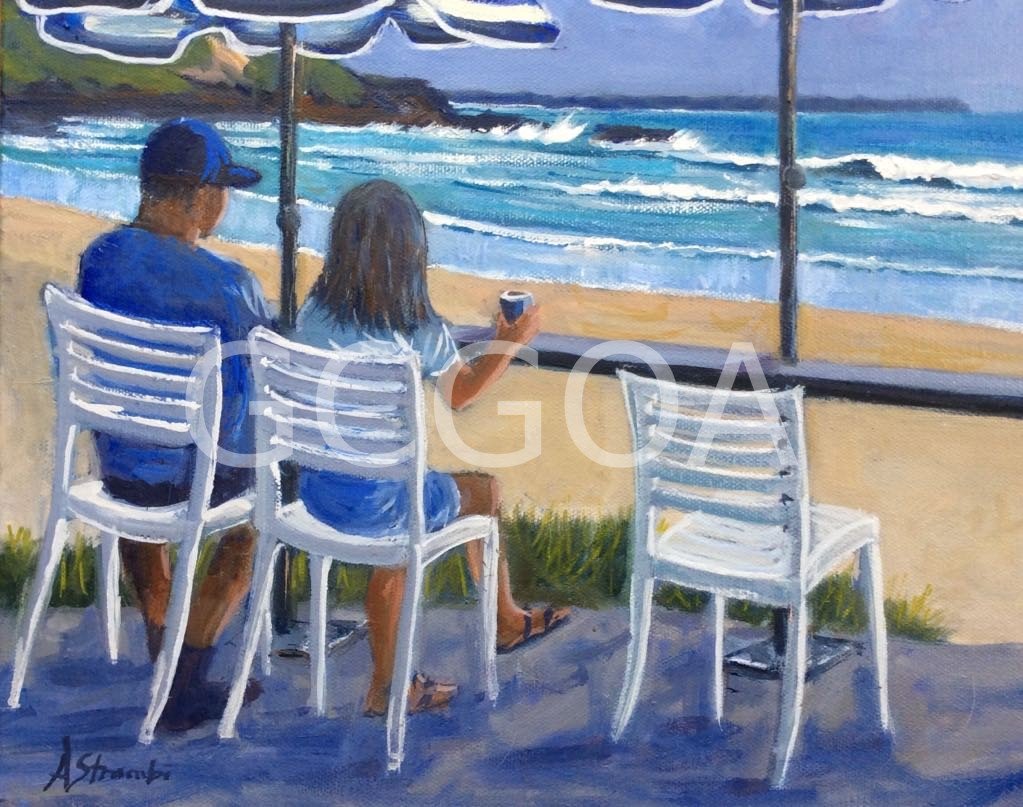 At the Kiosk Yamba 2 - Gold Coast Gallery Of ArtAnne Strambi