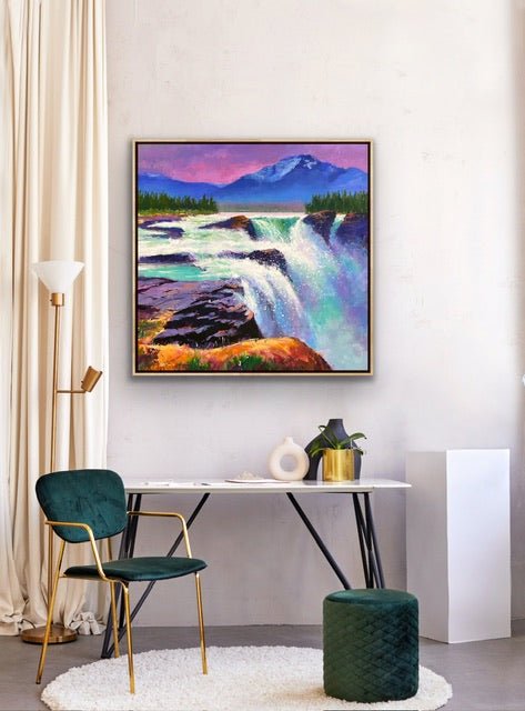 Athabasca Falls, Alberta Canada - Original Art - Gold Coast Gallery Of ArtJos Coufreur
