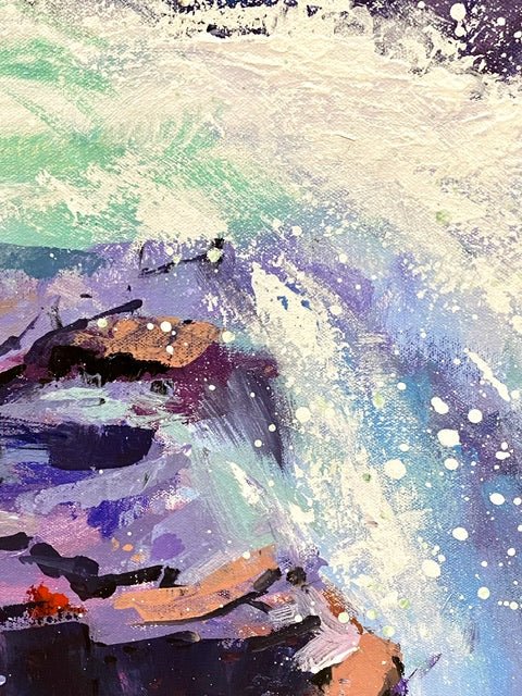 Athabasca Falls, Alberta Canada - Original Art - Gold Coast Gallery Of ArtJos Coufreur