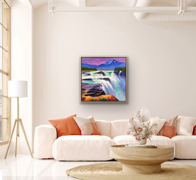 Athabasca Falls, Alberta Canada - Original Art - Gold Coast Gallery Of ArtJos Coufreur