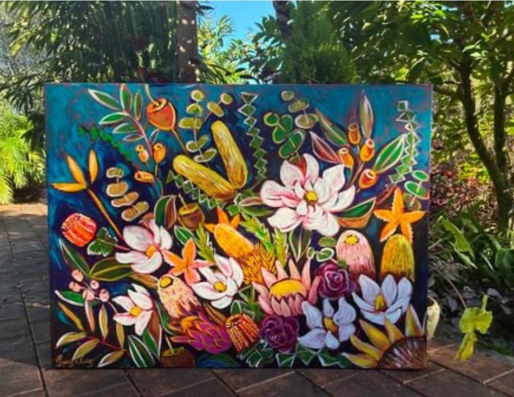 Aussie Flowers with Magnolia - Gold Coast Gallery Of ArtLucy Car