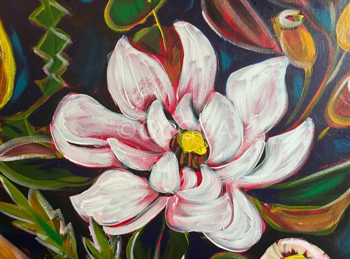 Aussie Flowers with Magnolia - Gold Coast Gallery Of ArtLucy Car