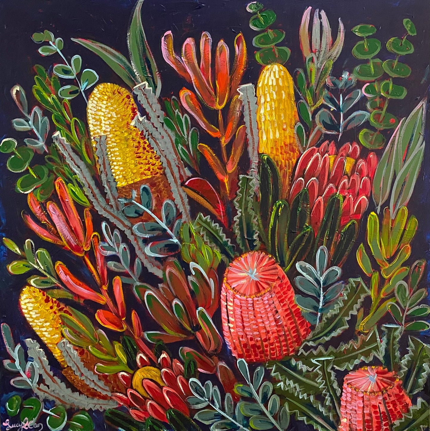 Banksia Bouquet - Original Art - Gold Coast Gallery Of ArtLucy Car