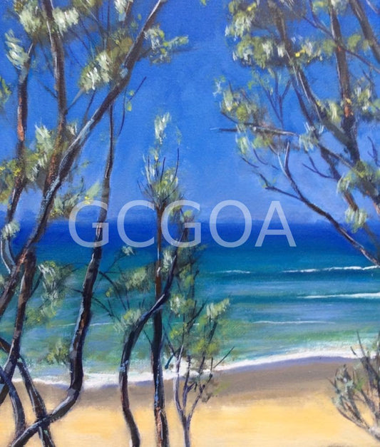 Beach Glimpse at Wooli - Gold Coast Gallery Of ArtAnne Strambi