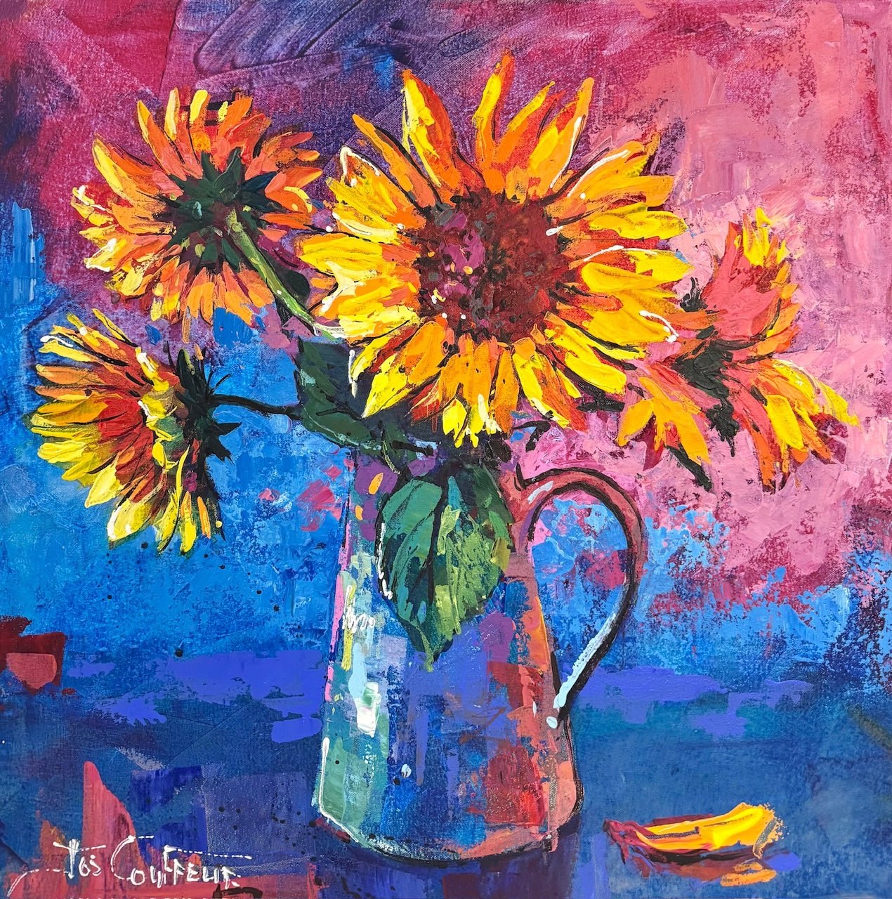 Bloom 6, Sunflowers - Original Art - Gold Coast Gallery Of ArtJos Coufreur