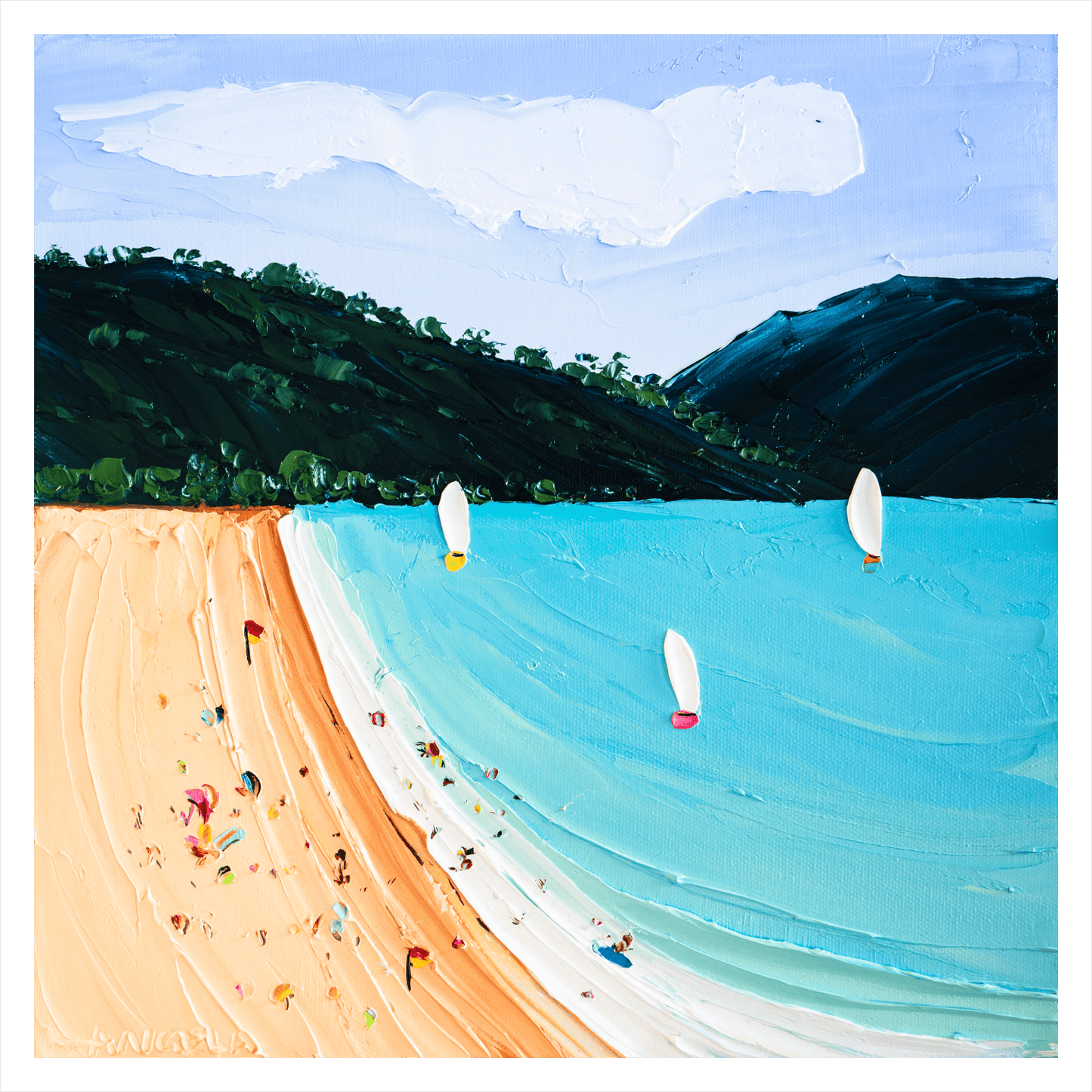 Blue Bay - Fine Art Print - Gold Coast Gallery Of ArtAngela Hawkey