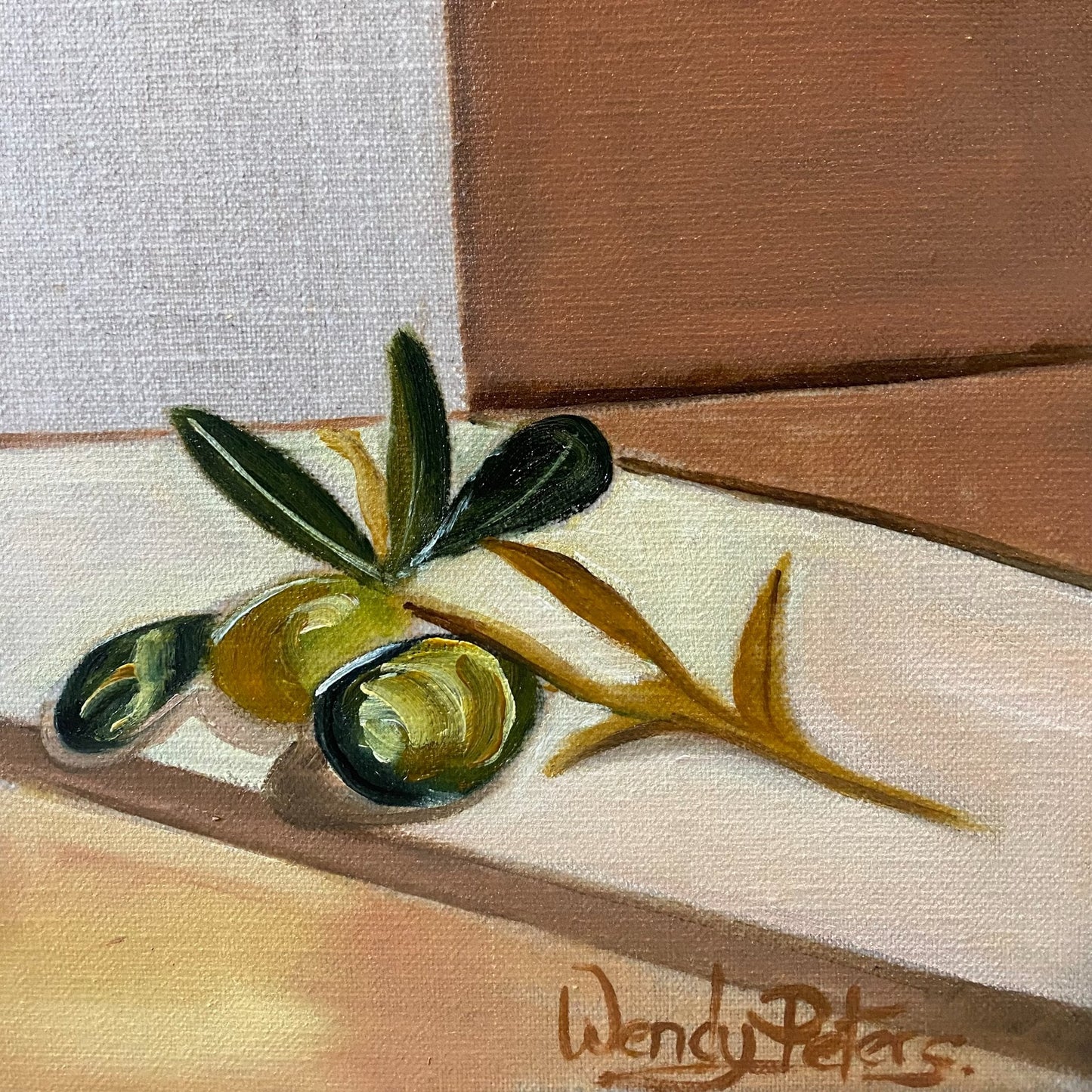 Blue Vase and Olive Branch - Gold Coast Gallery Of ArtWendy Peters