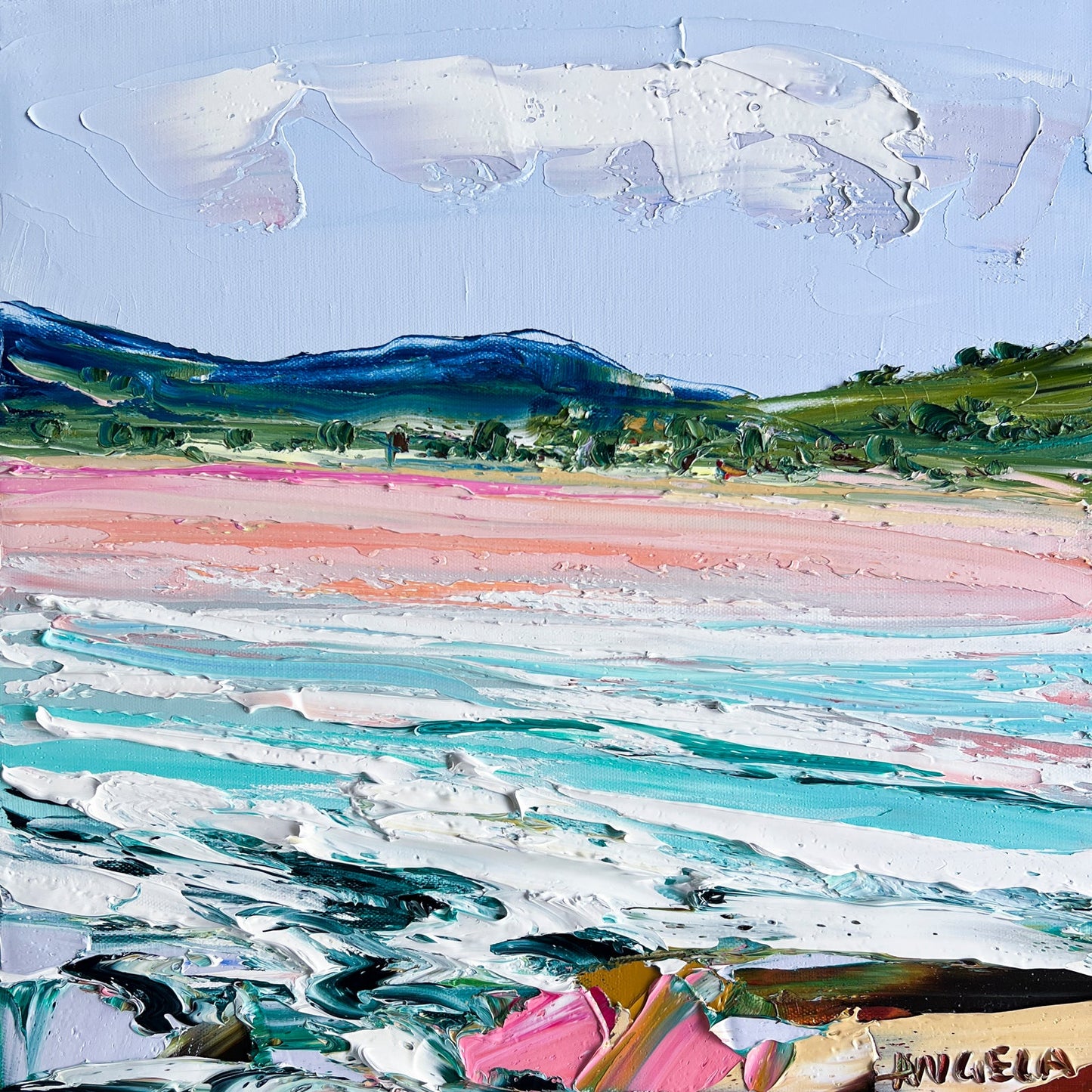 Blush Horizon - Original Art - Gold Coast Gallery Of ArtAngela Hawkey