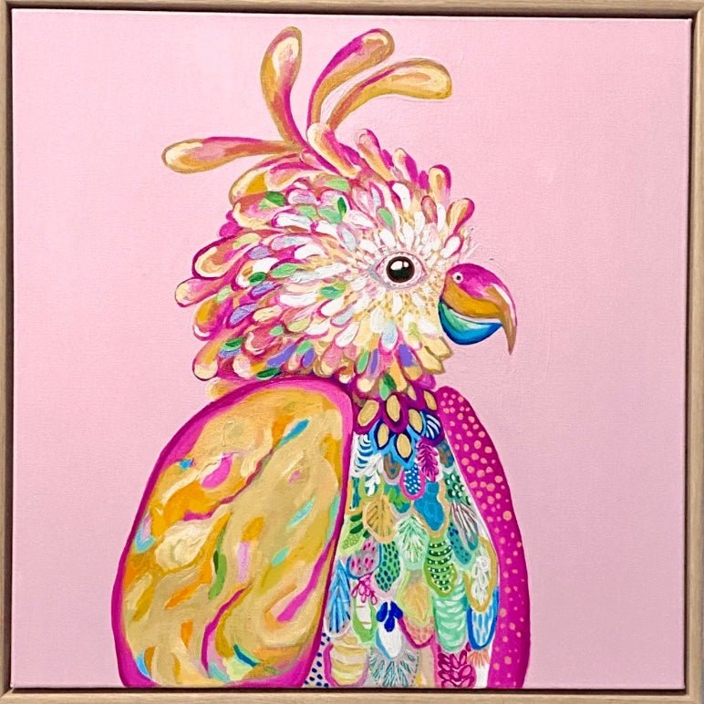 Bubblegum - COLOURFUL COCKATOO - Original Art - Gold Coast Gallery Of ArtDaniela Fowler Art