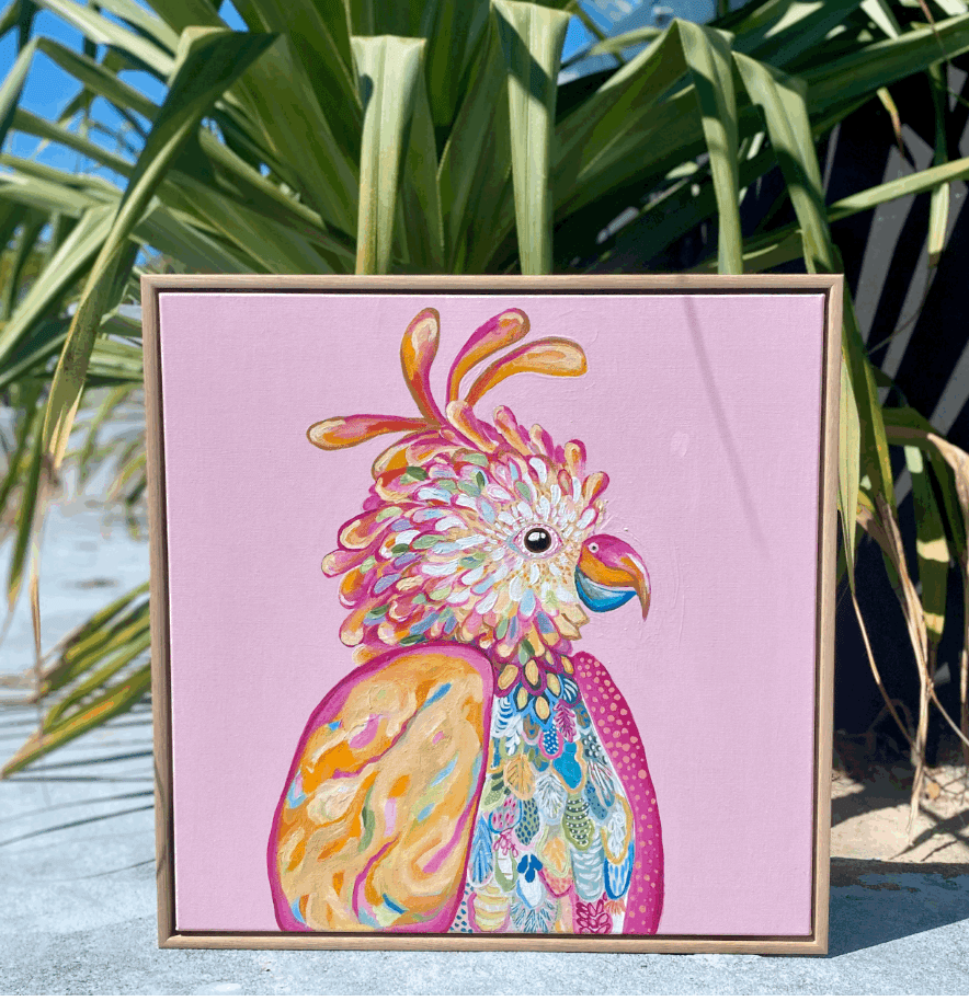 Bubblegum - COLOURFUL COCKATOO - Original Art - Gold Coast Gallery Of ArtDaniela Fowler Art