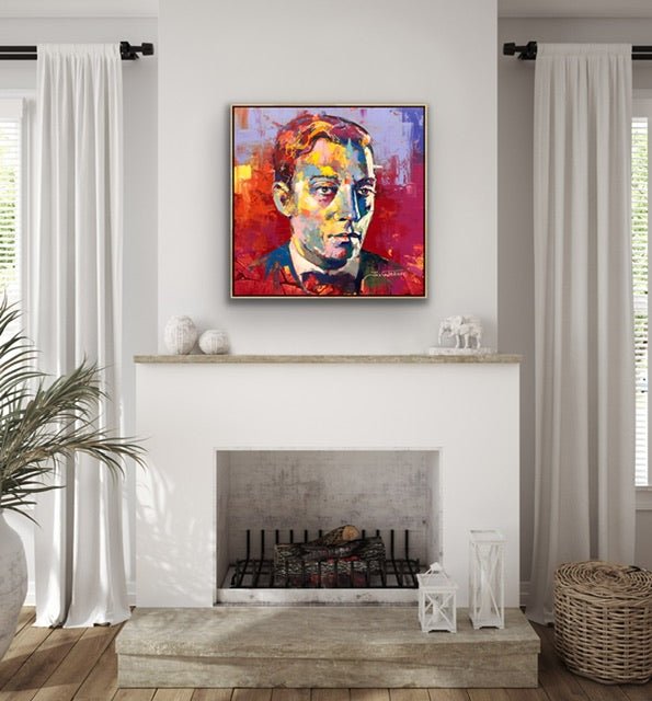 Buster Keaton Movie Star - Original Art - Gold Coast Gallery Of ArtJos Coufreur