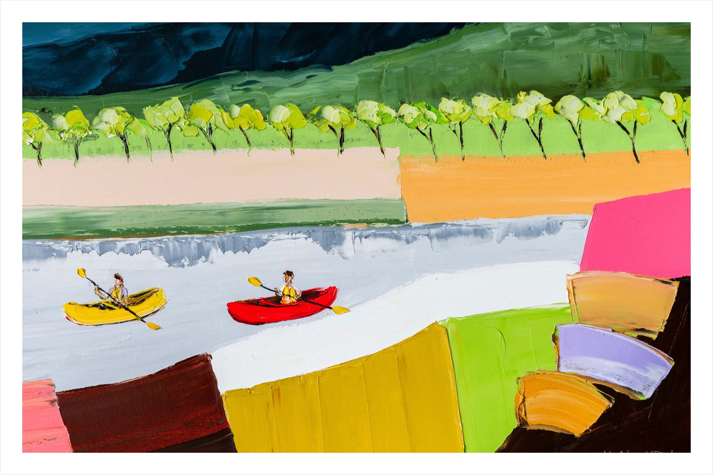 Canoeing The Grampians 2 - Fine Art Print - Gold Coast Gallery Of ArtAngela Hawkey