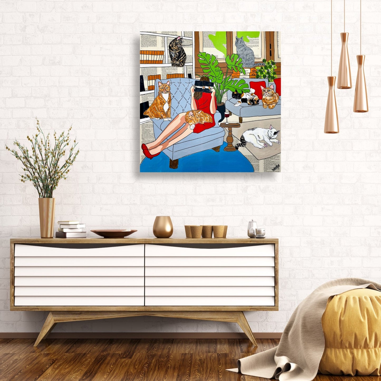 Cat Capers - Crazy Cat Lady - Gold Coast Gallery Of ArtDeborah Lang