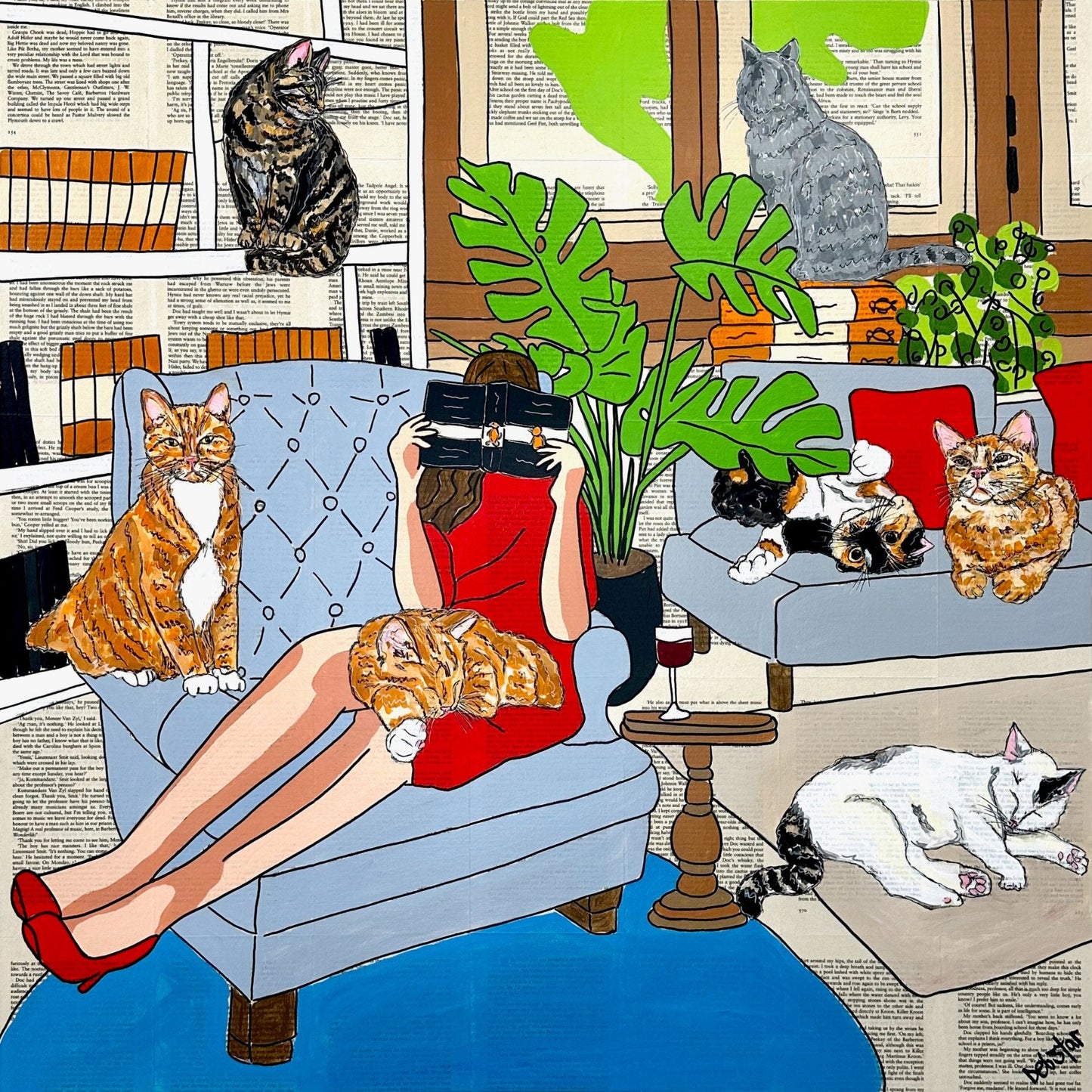 Cat Capers - Crazy Cat Lady - Gold Coast Gallery Of ArtDeborah Lang