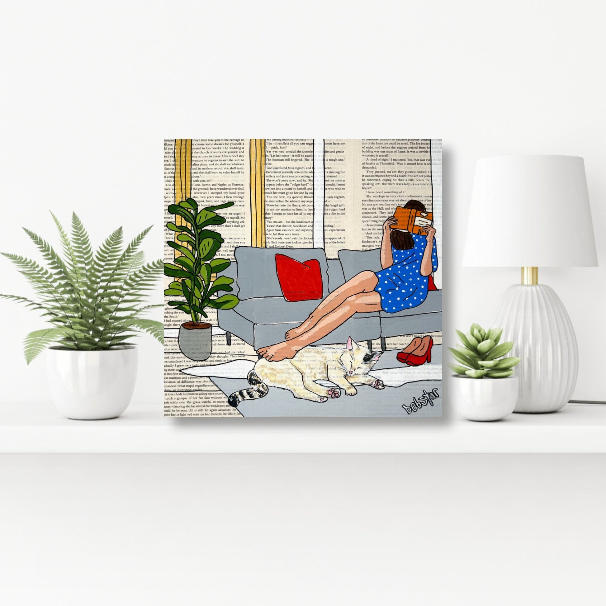 Cat Capers - Light Reading - Gold Coast Gallery Of Artdeborah lang