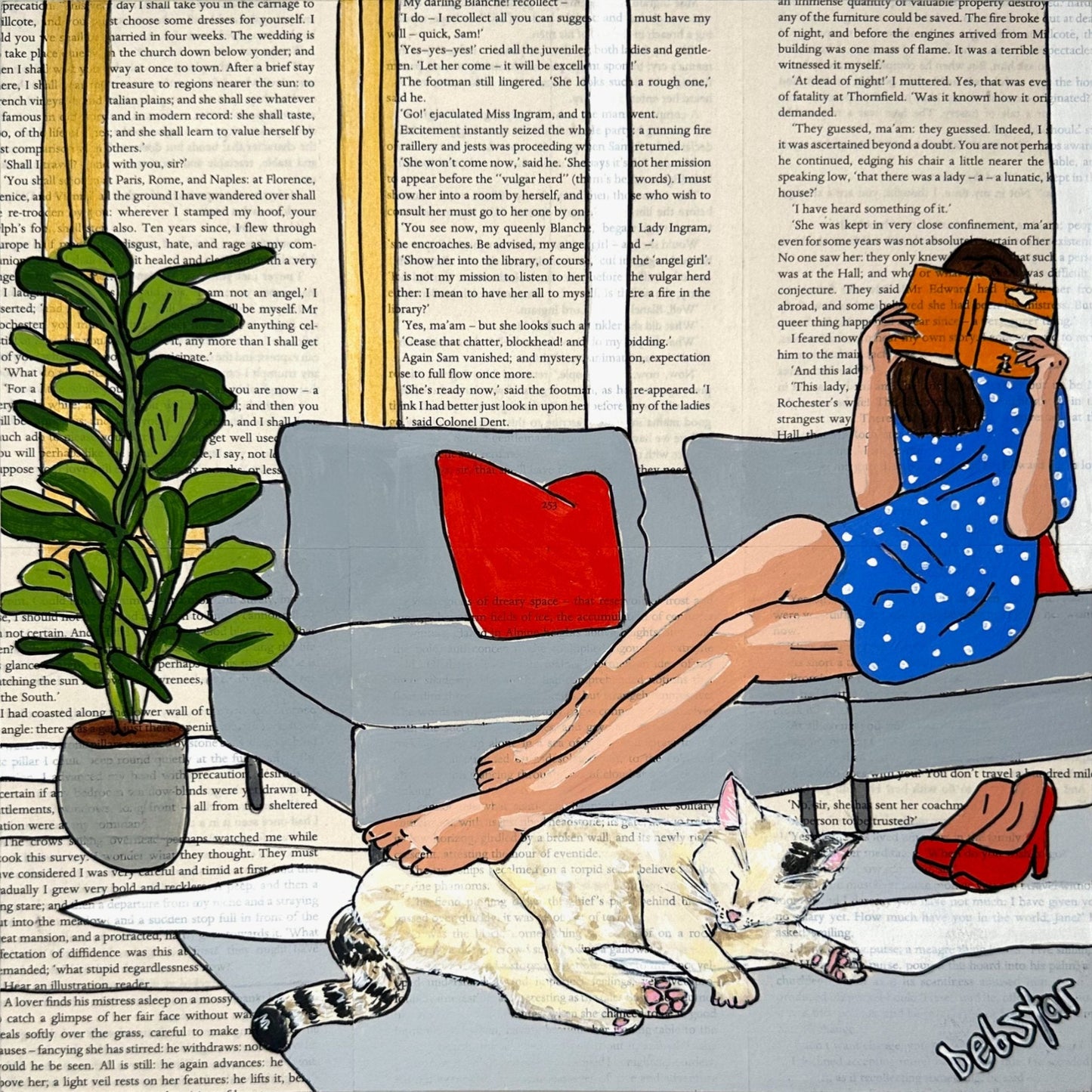 Cat Capers - Light Reading - Gold Coast Gallery Of Artdeborah lang
