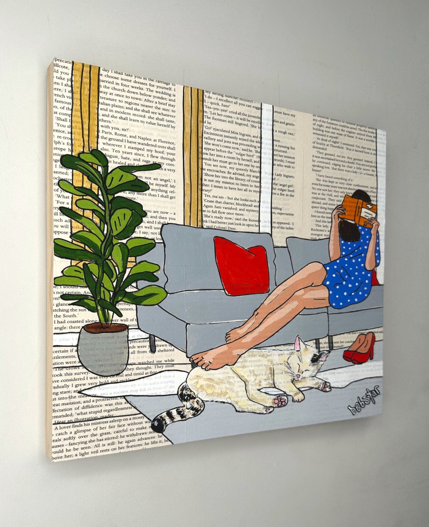 Cat Capers - Light Reading - Gold Coast Gallery Of Artdeborah lang