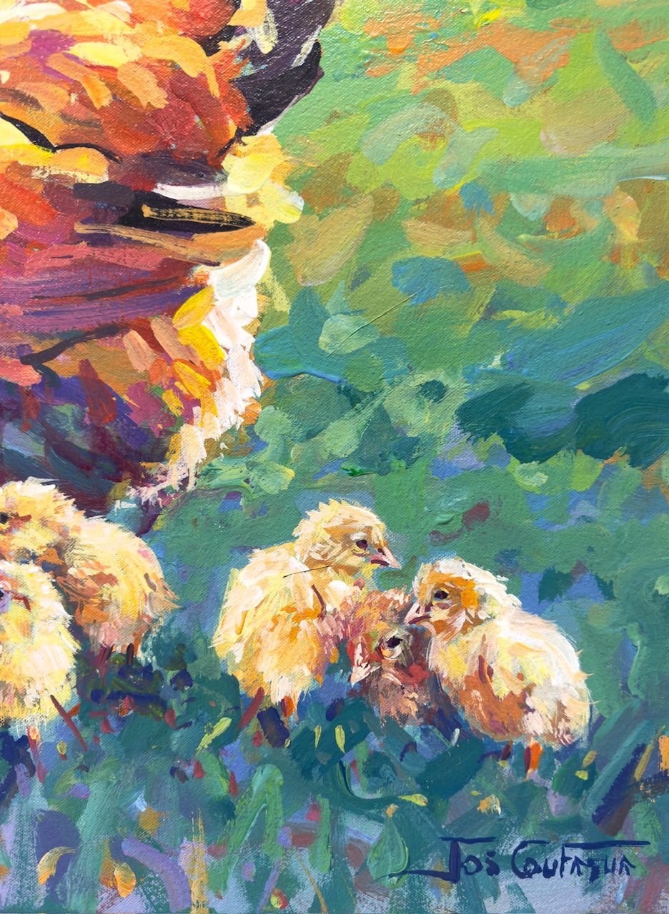 Chickens 3 - Gold Coast Gallery Of ArtJos Coufreur