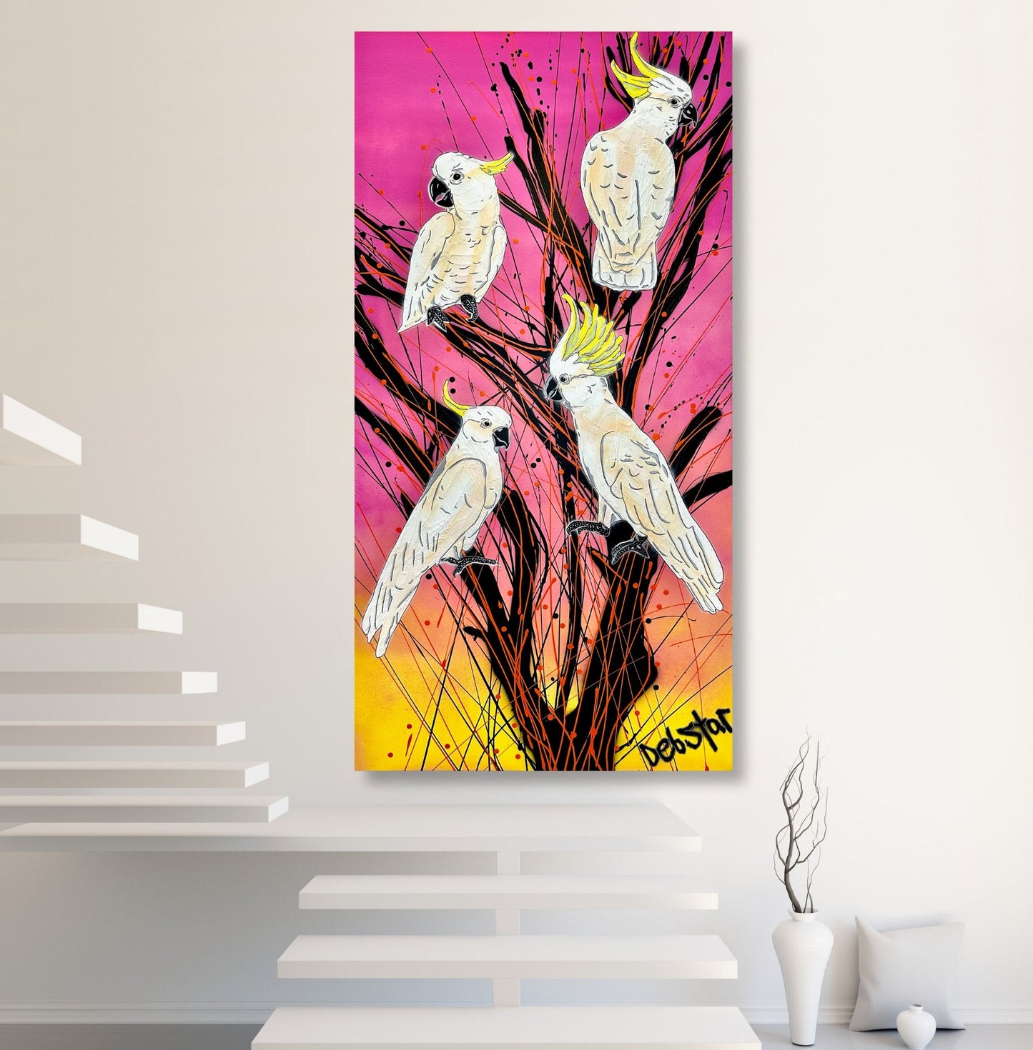 Cockatoos at Sunrise - Original Art - Gold Coast Gallery Of ArtDeborah Lang