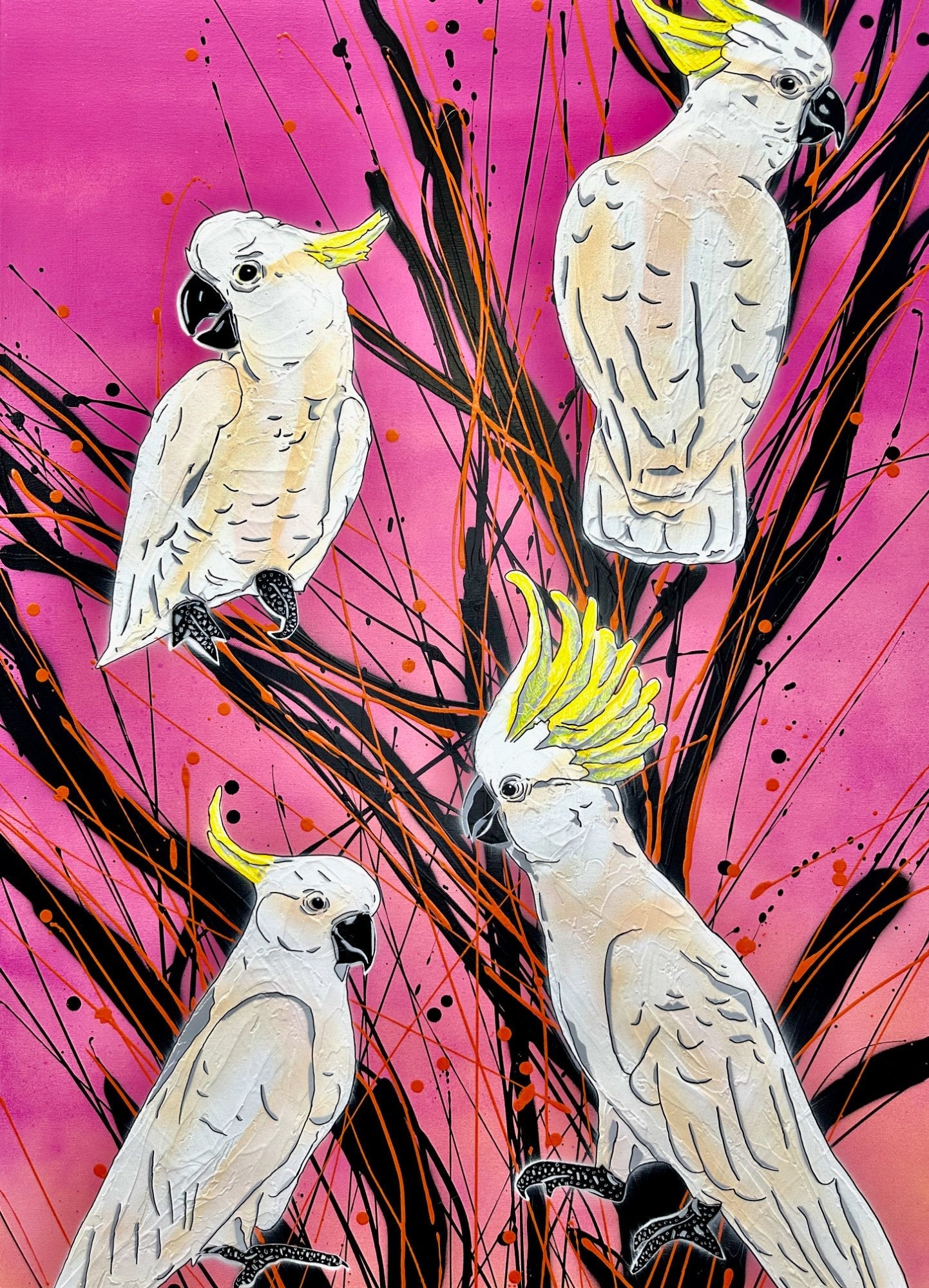 Cockatoos at Sunrise - Original Art - Gold Coast Gallery Of ArtDeborah Lang
