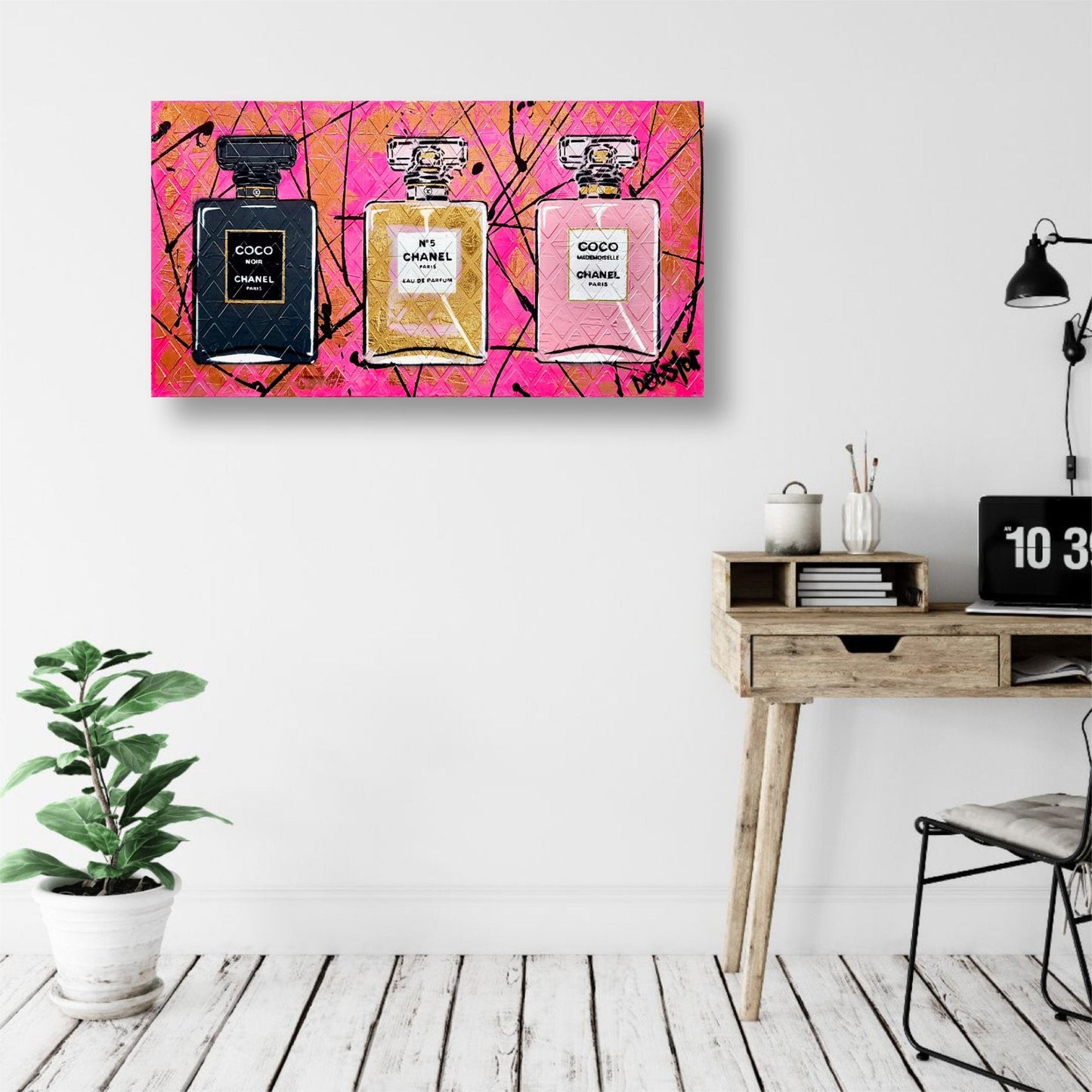 Coco Chanel Perfume Collection Pink - Original Art - Gold Coast Gallery Of ArtDeborah Lang