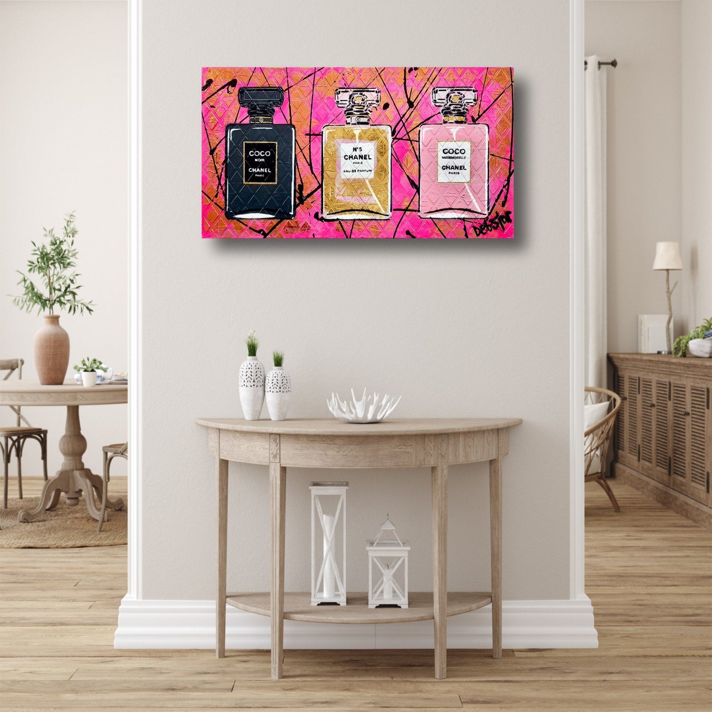 Coco Chanel Perfume Collection Pink - Original Art - Gold Coast Gallery Of ArtDeborah Lang