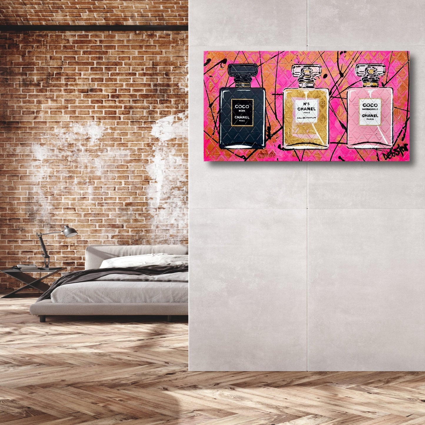 Coco Chanel Perfume Collection Pink - Original Art - Gold Coast Gallery Of ArtDeborah Lang