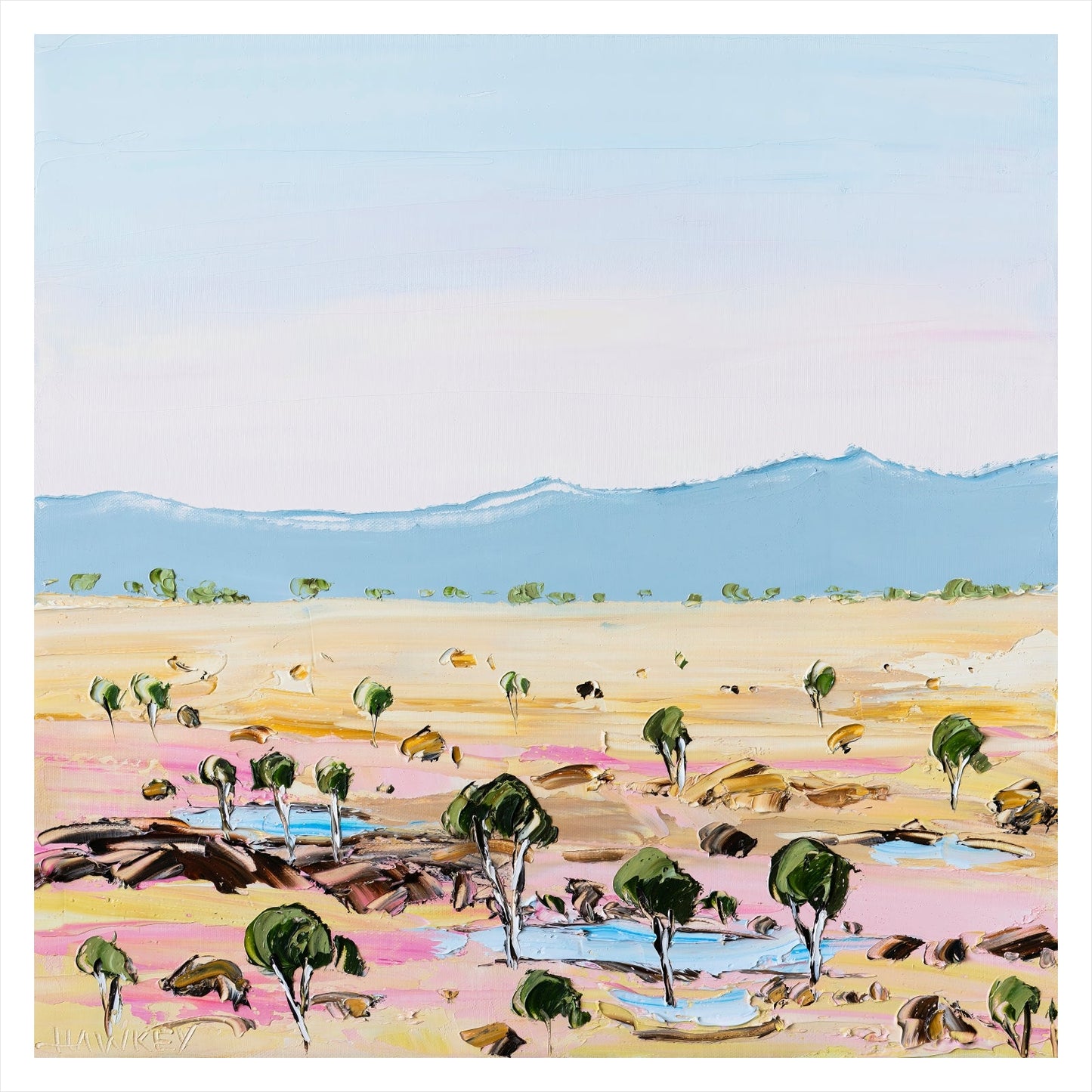 Colourful Land 6 - Fine Art Print - Gold Coast Gallery Of ArtAngela Hawkey