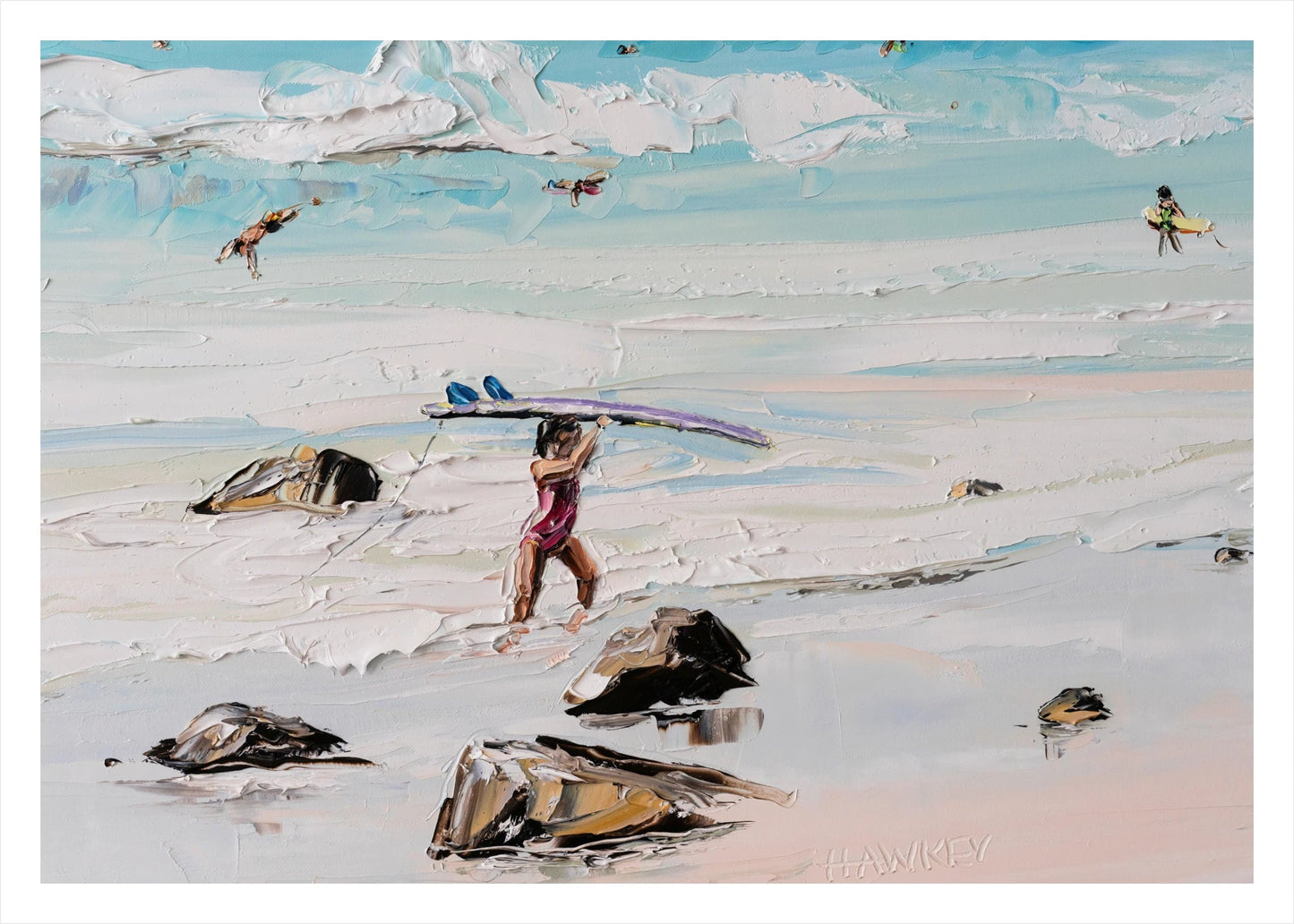 Cooly Surfer - Fine Art Print - Gold Coast Gallery Of ArtAngela Hawkey
