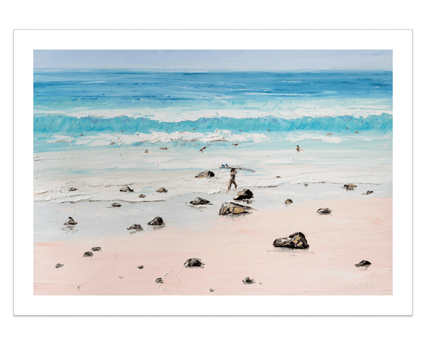 Cooly Surfers - Fine Art Print - Gold Coast Gallery Of ArtAngela Hawkey