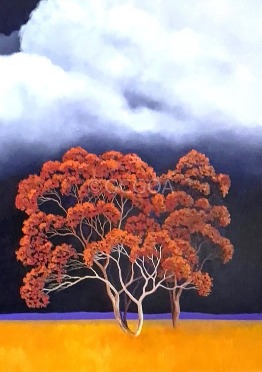 Cottonwool Clouds in The Sky - Original Art - Gold Coast Gallery Of ArtLucinda Leveille