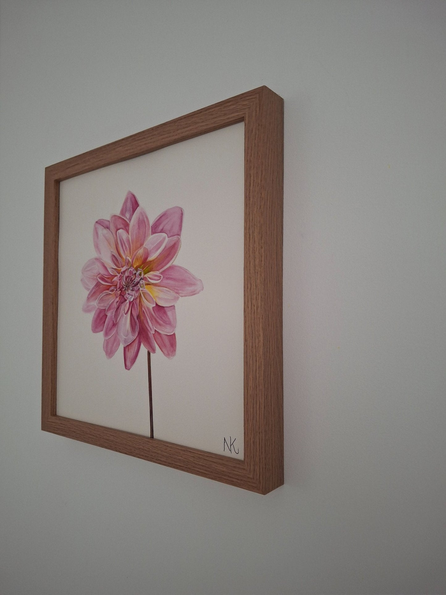 Dahlia Watercolour Framed - Gold Coast Gallery Of ArtNatalie K