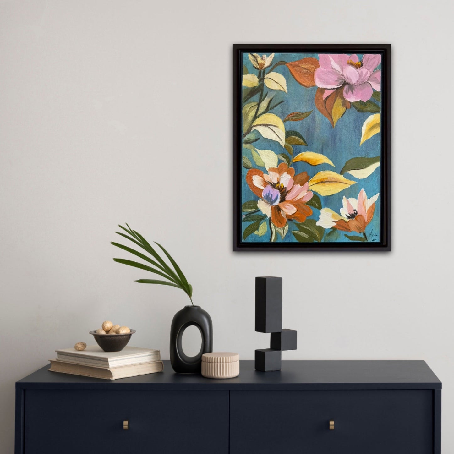 Dancing Blossom textured art - Gold Coast Gallery Of ArtMonica Maleck