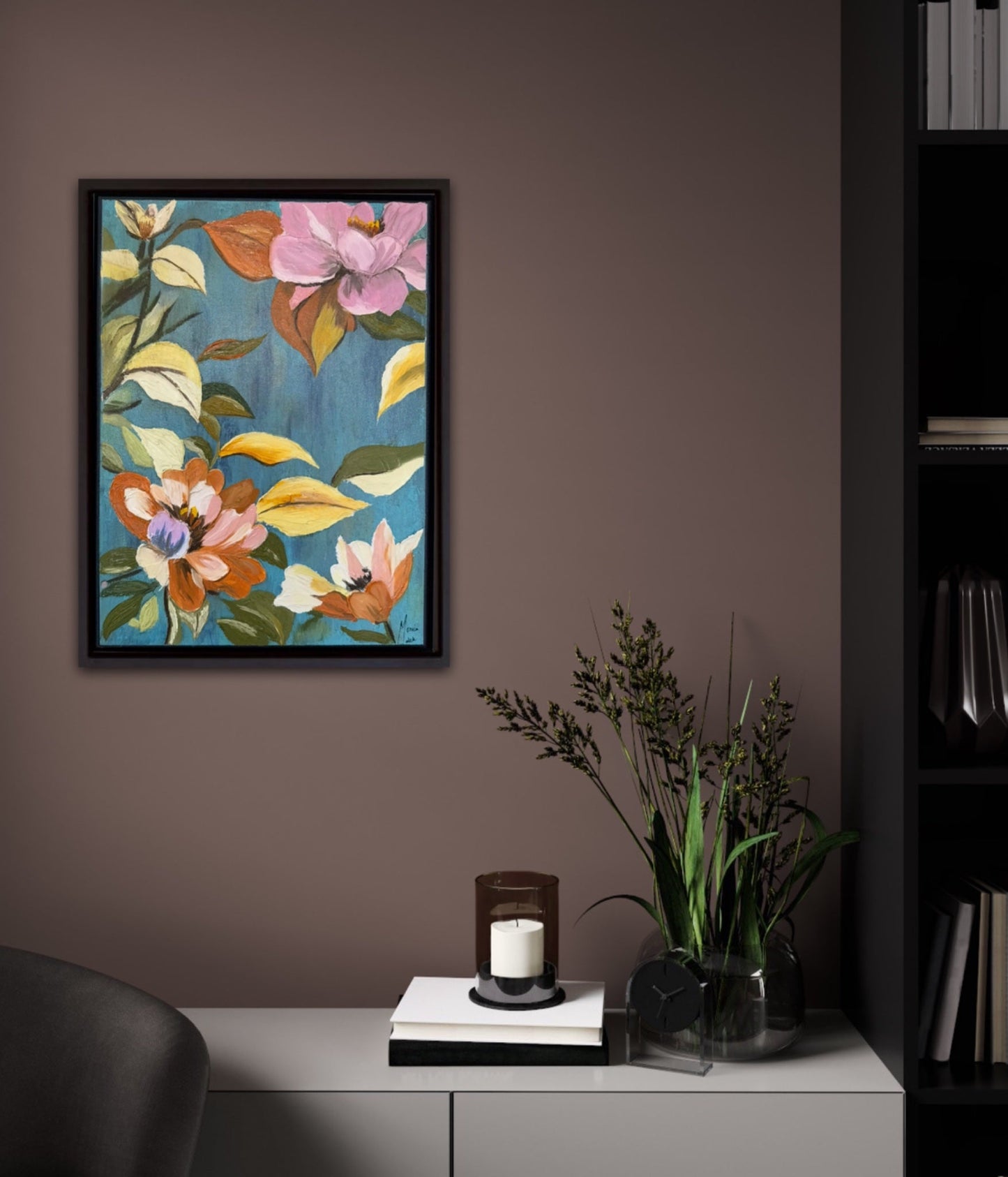 Dancing Blossom textured art - Gold Coast Gallery Of ArtMonica Maleck