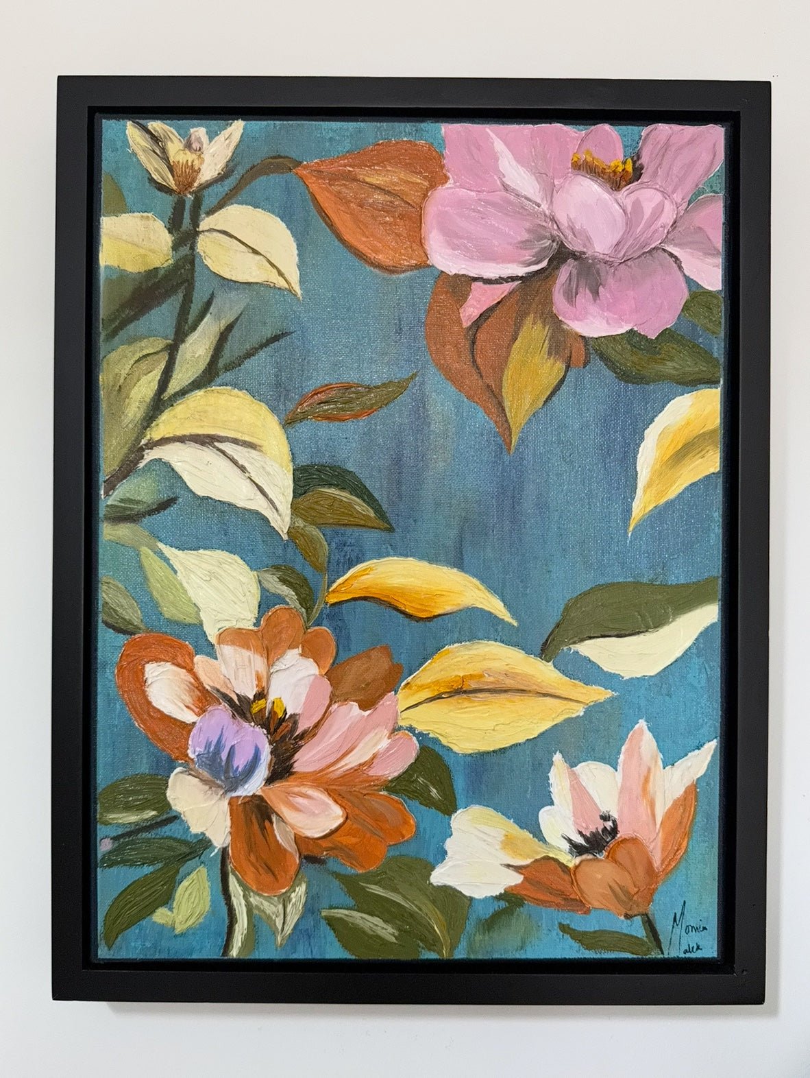 Dancing Blossom textured art - Gold Coast Gallery Of ArtMonica Maleck
