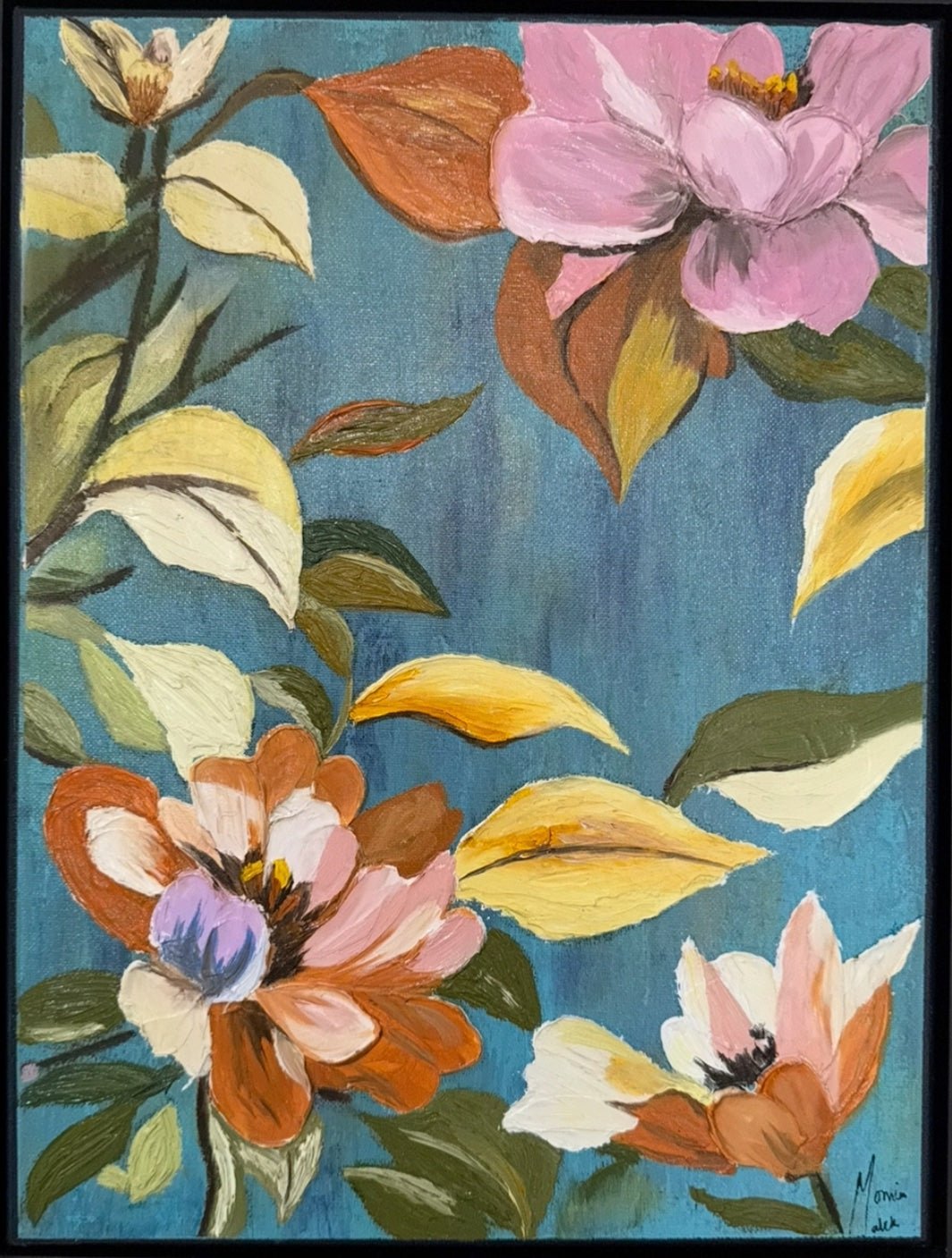 Dancing Blossom textured art - Gold Coast Gallery Of ArtMonica Maleck