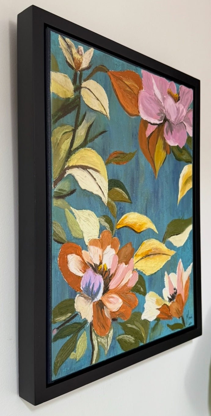 Dancing Blossom textured art - Gold Coast Gallery Of ArtMonica Maleck