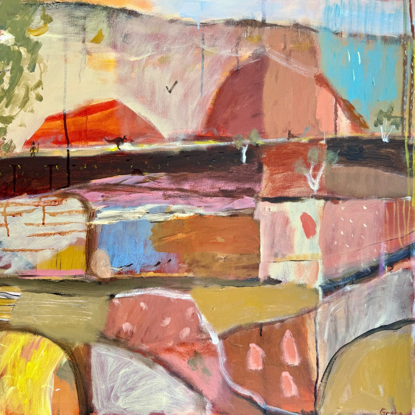 dancing on the land - original art - Gold Coast Gallery Of ArtGreta Hounslow