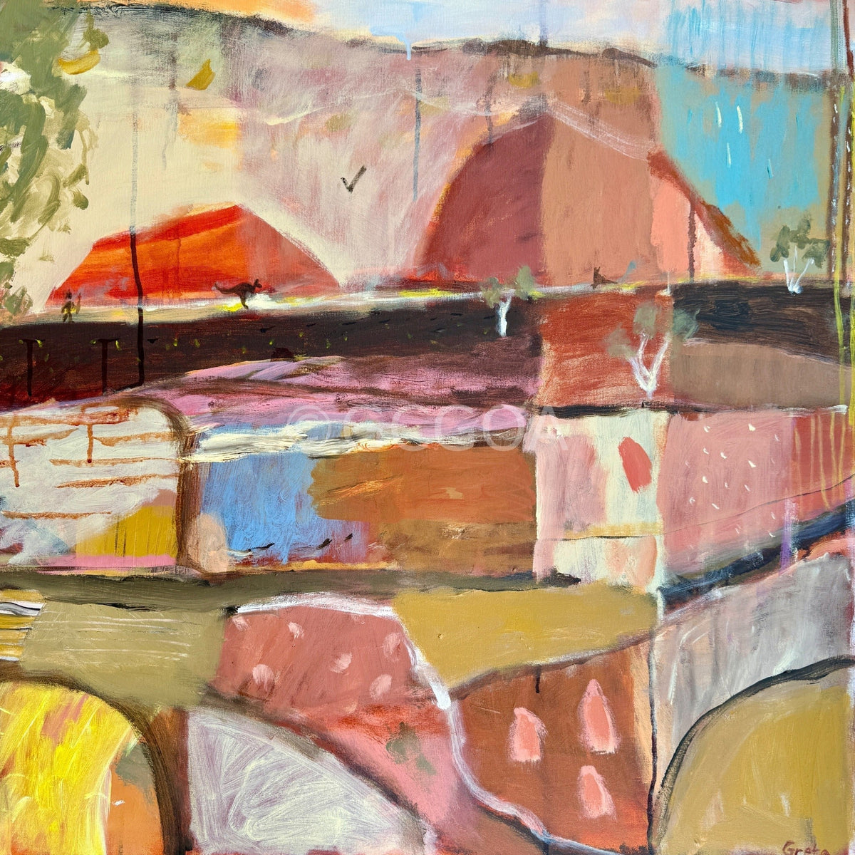 dancing on the land - original art - Gold Coast Gallery Of ArtGreta Hounslow