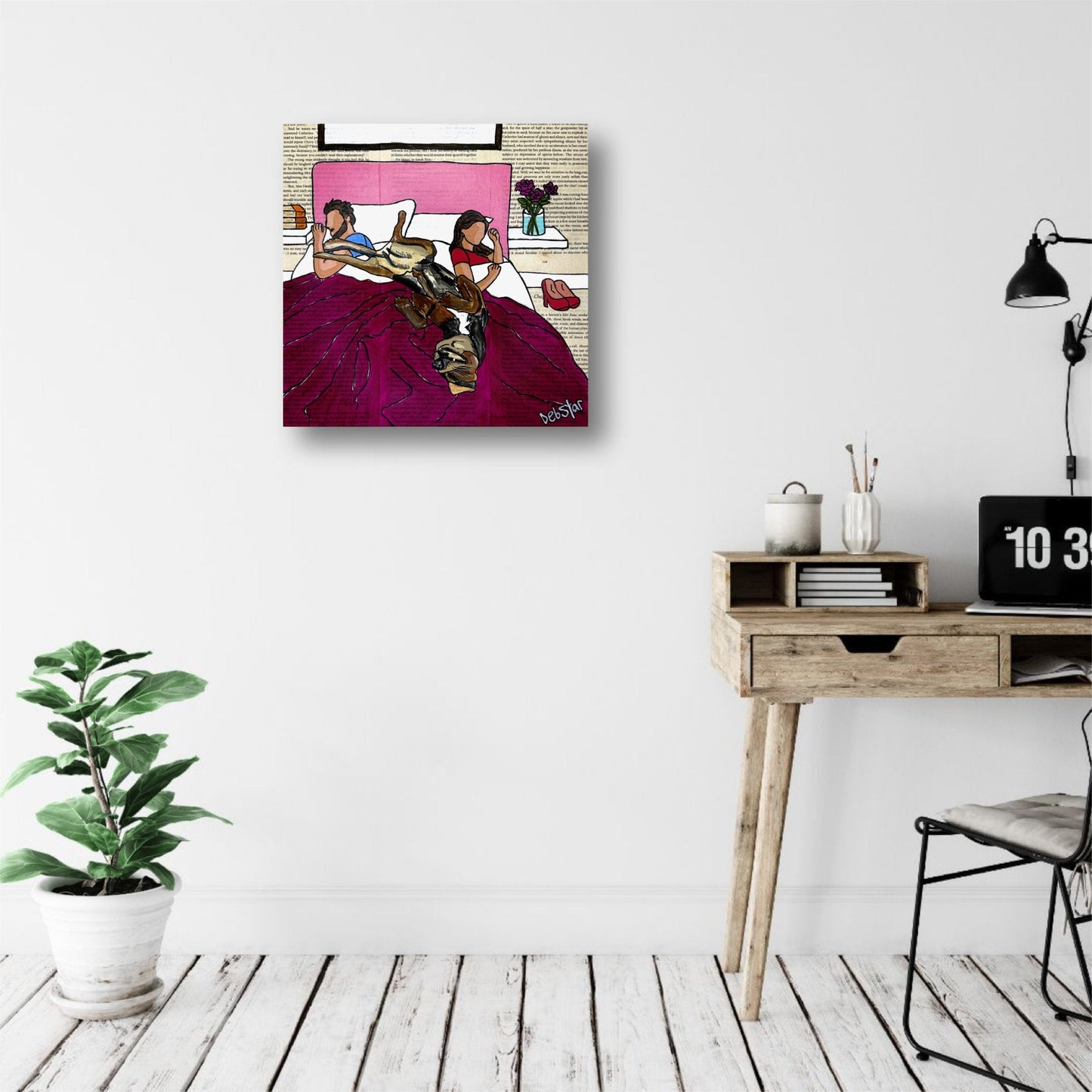 Dog Days - Bedtime 2 - Original Art - Gold Coast Gallery Of ArtDeborah Lang