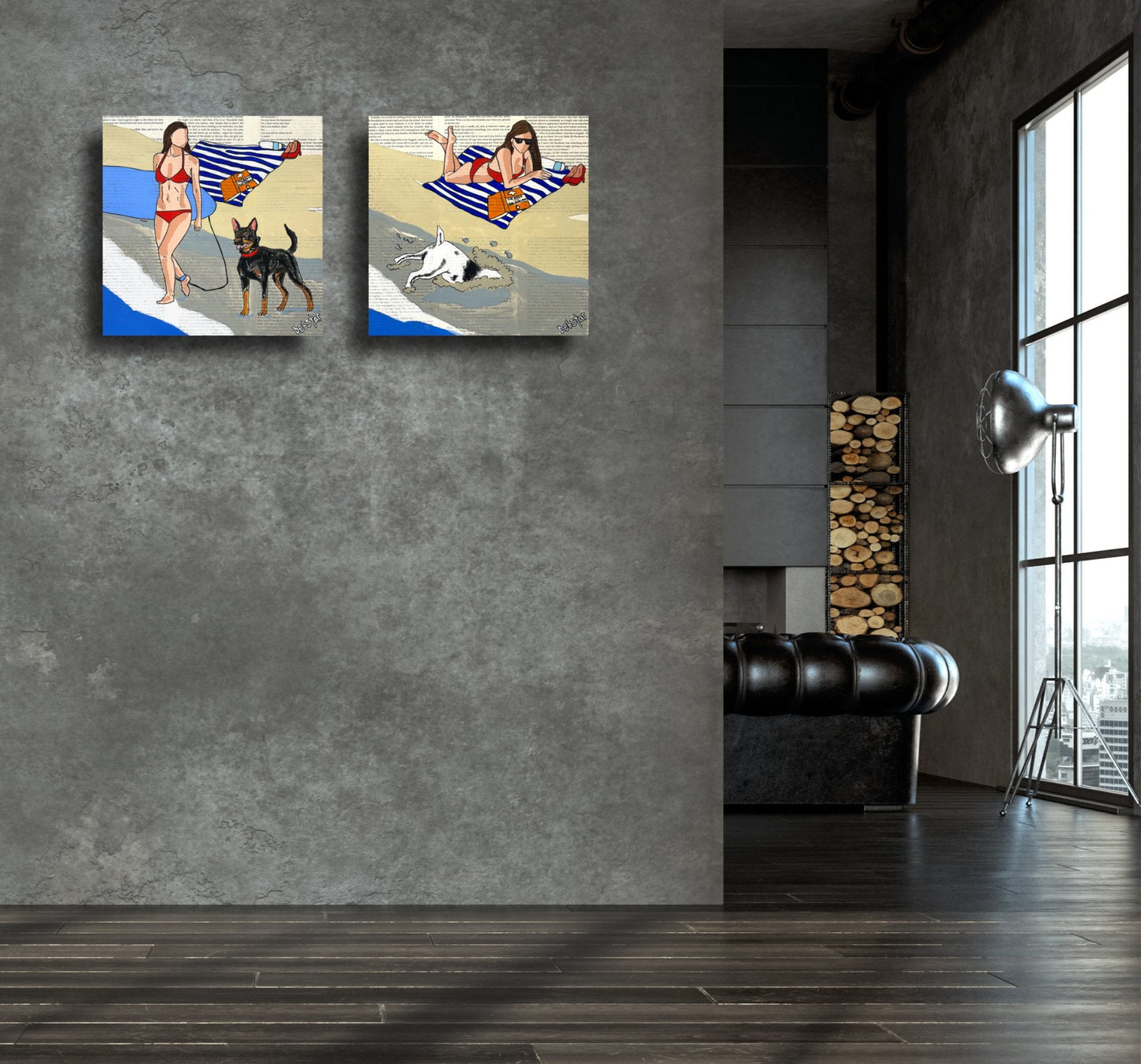 Dog Days - Lets Surf 2 - Gold Coast Gallery Of Artdeborah lang