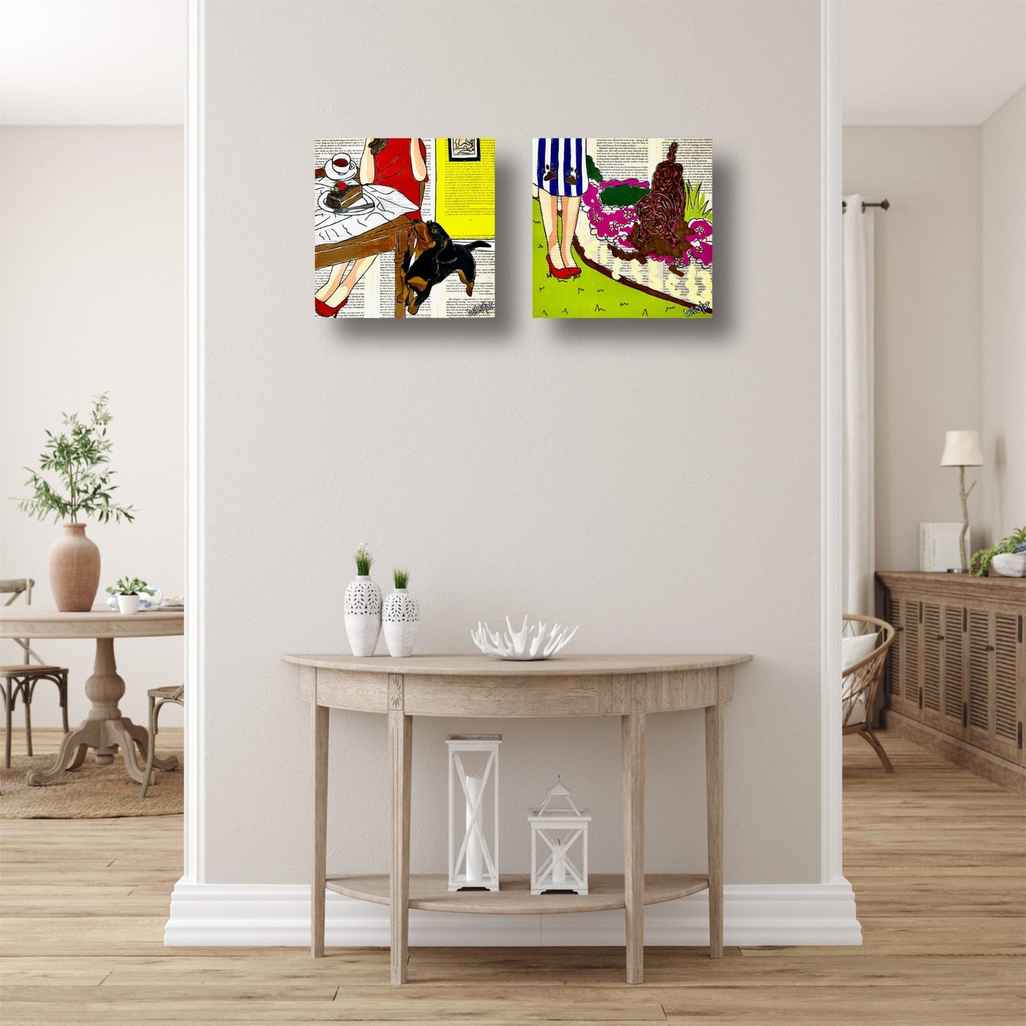 Dog Days - Morning Tea - Original Art - Gold Coast Gallery Of ArtDeborah Lang