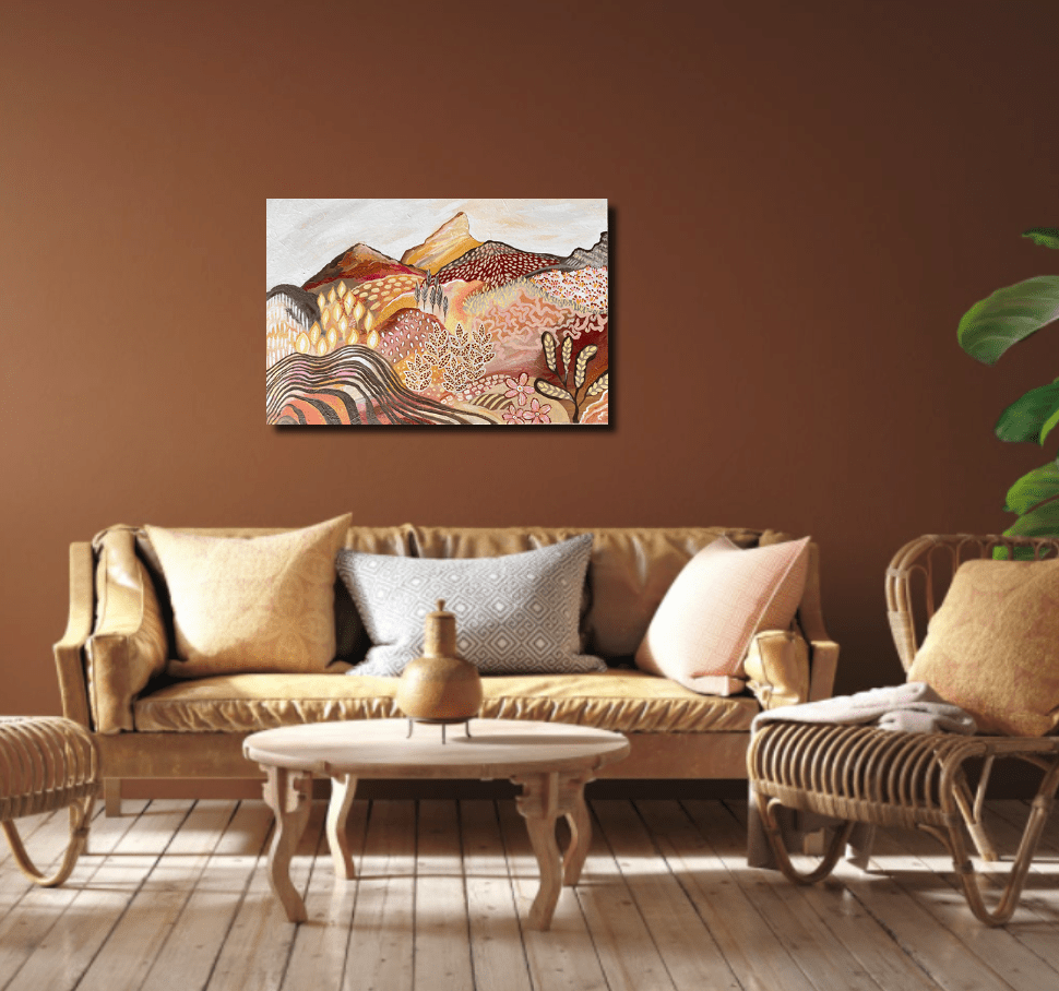 Down To Earth - Abstract Landscape in earthy tones - Gold Coast Gallery Of ArtDaniela Fowler Art