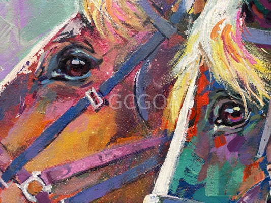 Draught Horses 2 - Original Art - Gold Coast Gallery Of ArtJos Coufreur