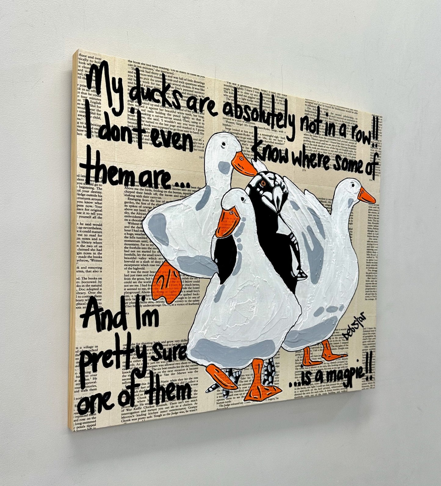 Ducks in a Row Magpie Book Pages - Gold Coast Gallery Of ArtDeborah Lang