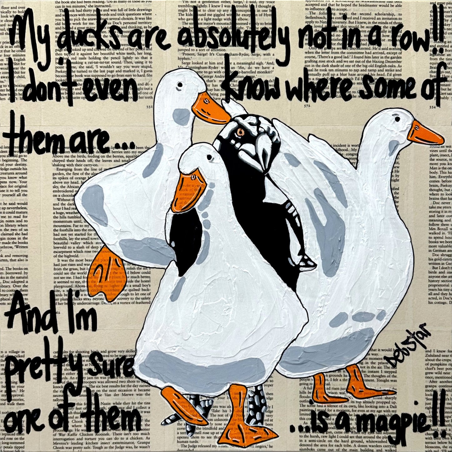 Ducks in a Row Magpie Book Pages - Gold Coast Gallery Of ArtDeborah Lang