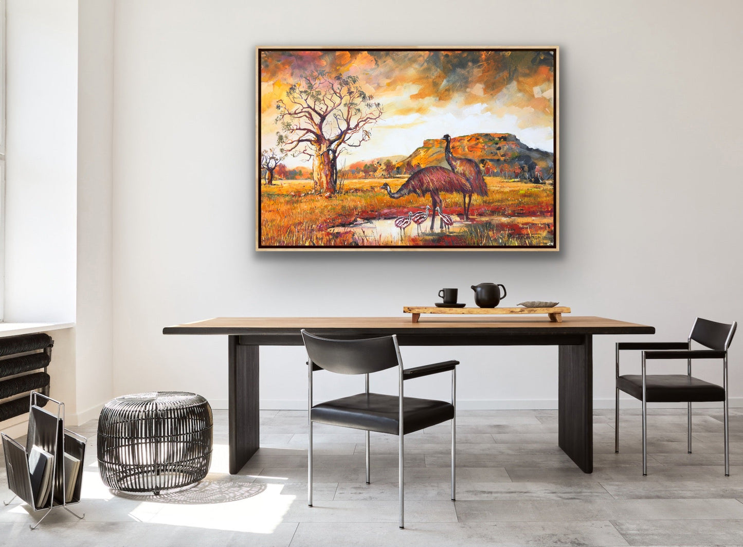 Emu Family in the Kimberley - Gold Coast Gallery Of ArtJos Coufreur