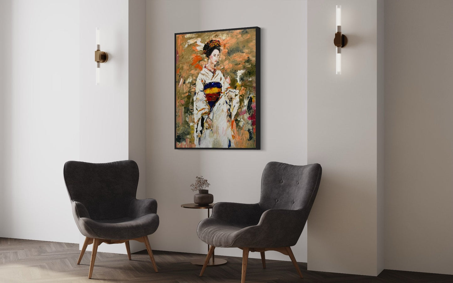Ephemeral Beauty: A Geisha’s Essence - Original Art - Gold Coast Gallery Of ArtAnjana Rai