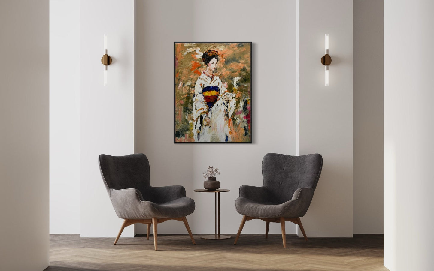 Ephemeral Beauty: A Geisha’s Essence - Original Art - Gold Coast Gallery Of ArtAnjana Rai